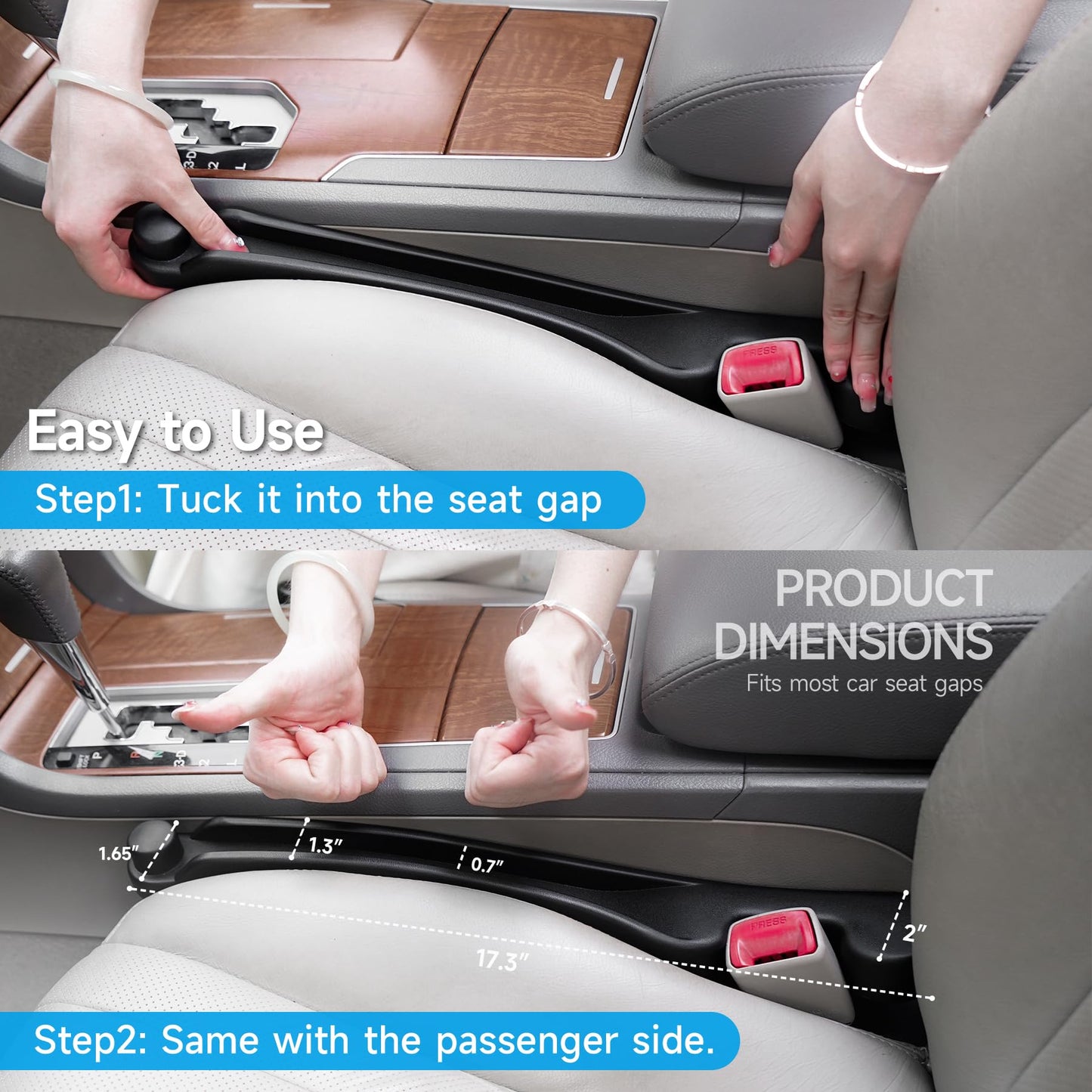Givifive Car Seat Gap Filler Set of 2 – Universal Fit