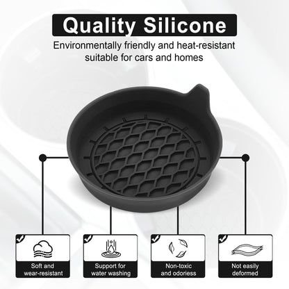 SINGARO Silicone Car Cup Holder Coasters – 4 Pack Black