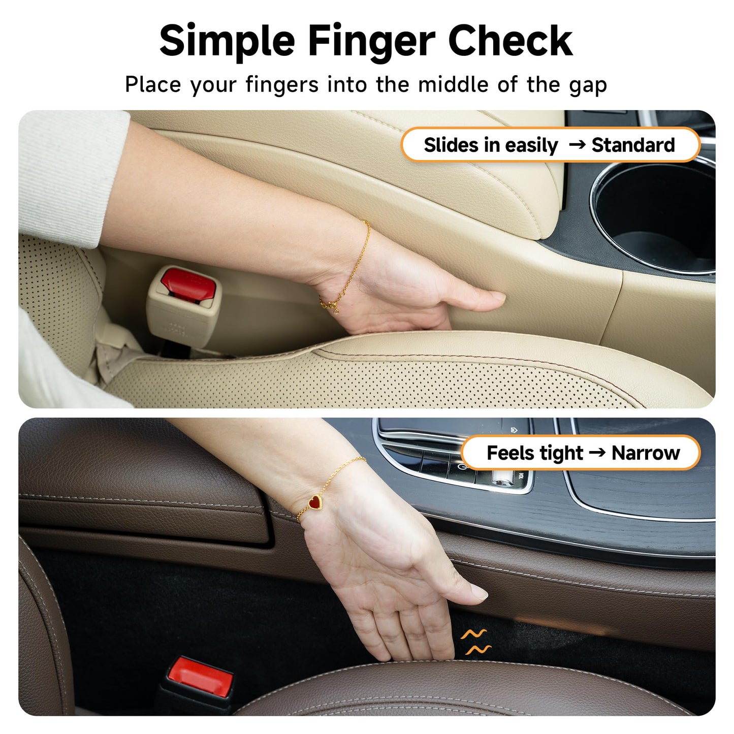 Givifive Car Seat Gap Filler Set of 2 – Universal Fit
