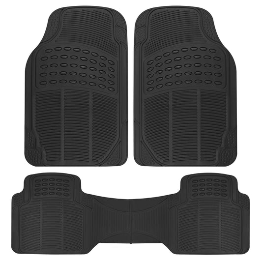 BDK ProLiner Car Floor Mats 3-Piece – All Weather Black